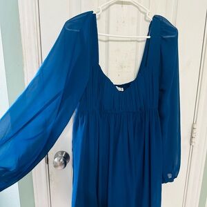 Abercrombie & Fitch Blue Long Sleeve Dress